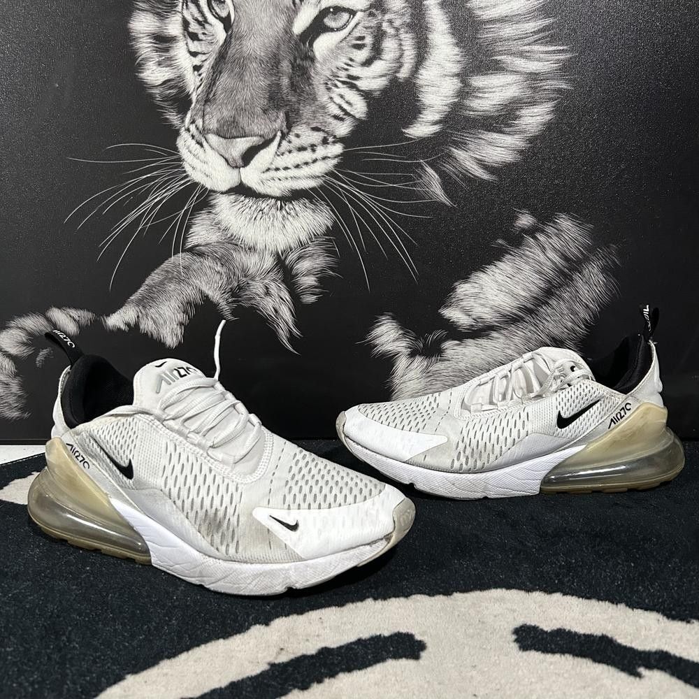 Nike Air Max 270 AH8050-100 Athletic Sneaker Men's White Mesh Running Training